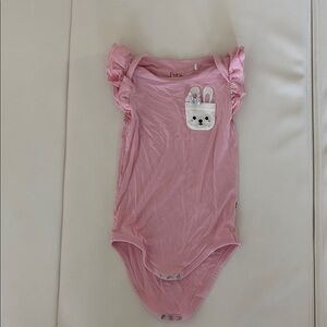 Little Sleepies Bunny Pink Blossom Pocket Bodysuit 18-24m